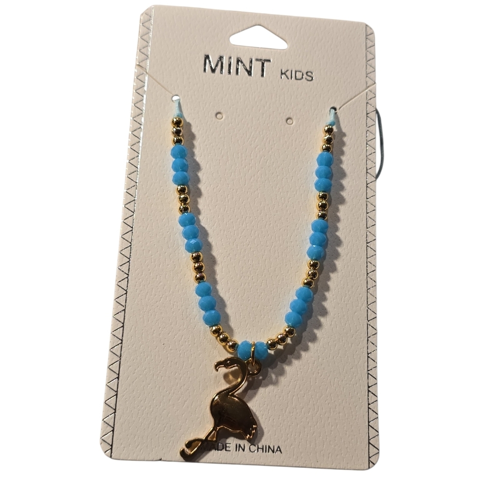 Kids Beaded Flamingo Pendant Necklace Or Bracelet | ASSORTED‎ COLORS - Picture 4 of 11